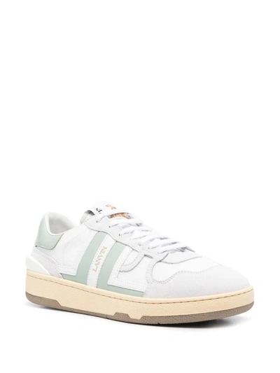 Shop Lanvin Sneakers In White/sage
