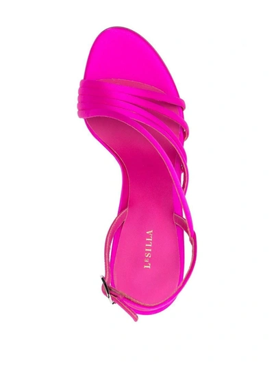 Le Silla 100mm Stiletto Heel Open Toe Sandals In Bougainvillea