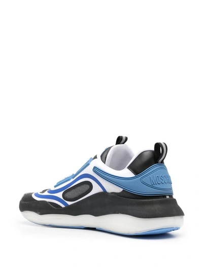 Moschino Almond Toe Chunky Sole Sneakers In Multicolour