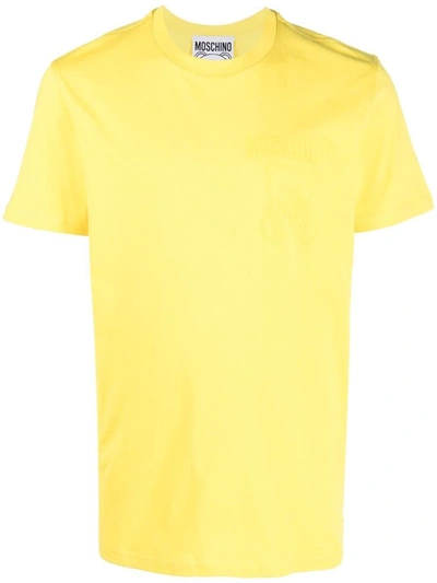 Shop Moschino T-shirts And Polos In Yellow