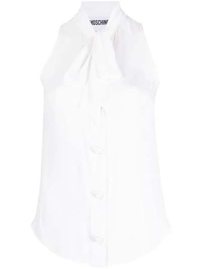 Shop Moschino Top In White