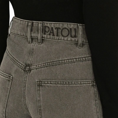 Shop Patou Anthracite Denim Boyfriend Jeans In Black