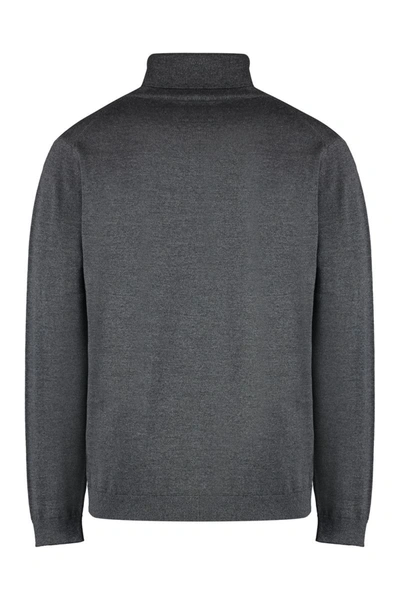 Shop Roberto Collina Turtleneck Wool Pullover In Grey