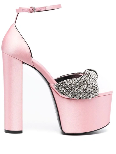 Shop Sergio Rossi Sandals In Pink / Crystal