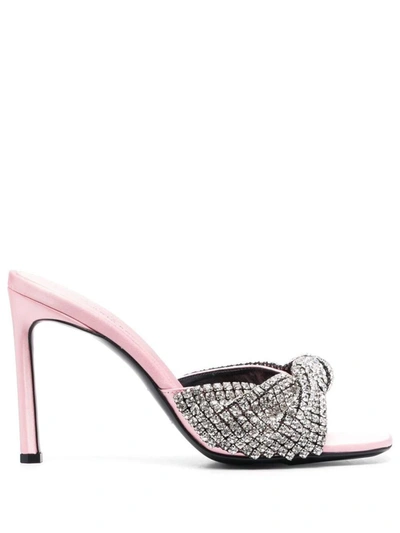 Shop Sergio Rossi Sandals In Pink / Crystal