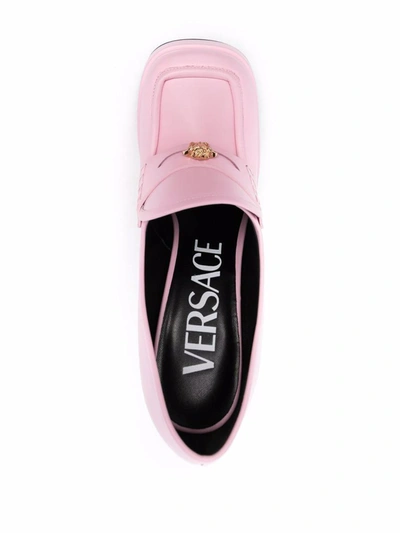 Shop Versace Flat Shoes In Candy/gold
