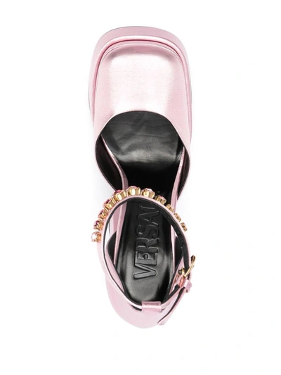 Shop Versace Sandals In Pink