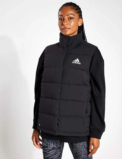 Shop Adidas Originals Adidas Helionic Down Vest In Black