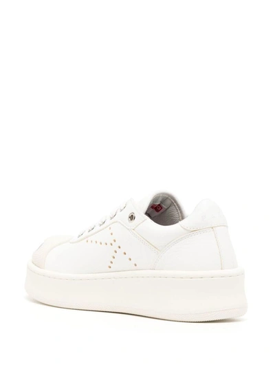 Kenzo Perforated Rubber Sole Sneakers In White
