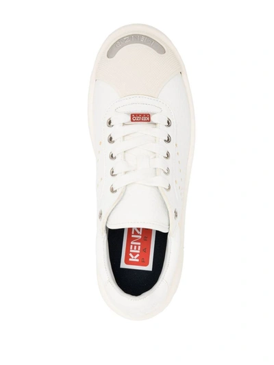 Kenzo Perforated Rubber Sole Sneakers In White