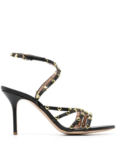 Shop Moschino Sandals In Black