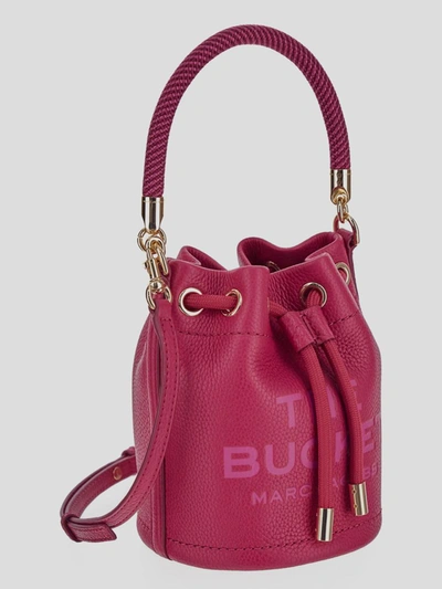 Shop Marc Jacobs Tonal Logo Bucket Bag In Lipstickpink