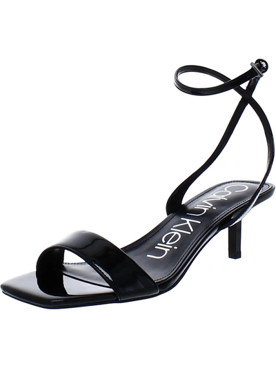 Shop Calvin Klein Gerri Womens Ankle Strap Open Toe Heels In Black