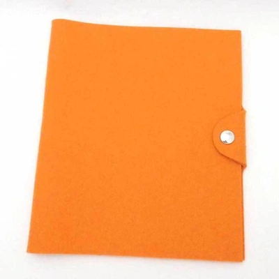 Shop Hermes Fur Wallet () In Orange