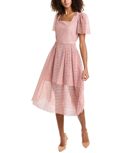 Shop Rachel Parcell Lace Midi Dress In Pink