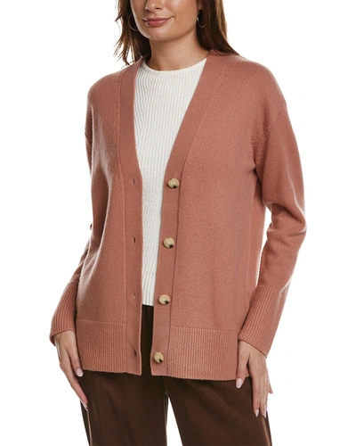Shop Vince Weekend Wool & Cashmere-blend Cardigan In Pink