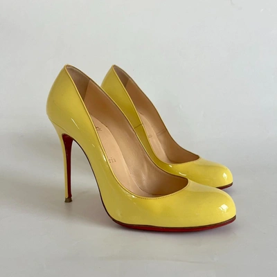 Pre-owned Christian Louboutin Yellow Almond Toe Pumps, 39