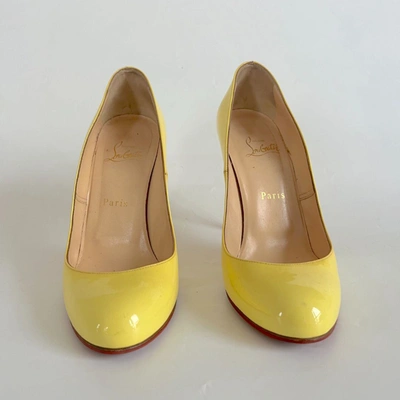 Pre-owned Christian Louboutin Yellow Almond Toe Pumps, 39