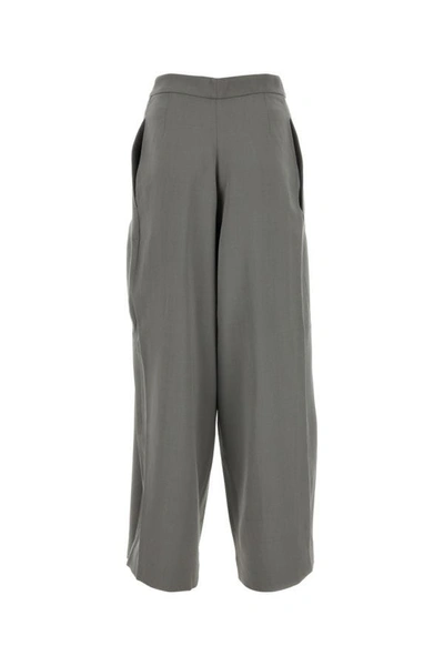 Shop Ami Alexandre Mattiussi Ami Woman Grey Viscose Blend Wide-leg Pant In Gray