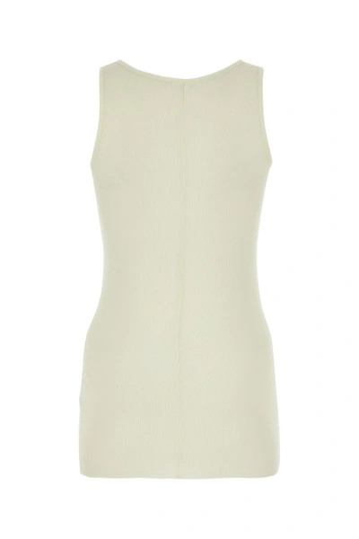 Shop Ami Alexandre Mattiussi Ami Woman Ivory Viscose Blend Tank Top In White