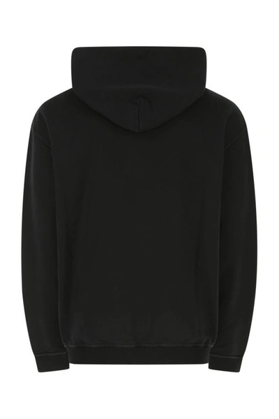 Shop Maison Margiela Man Black Cotton Oversize Sweatshirt