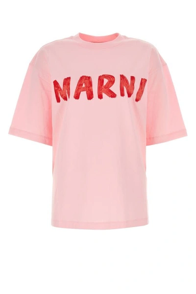 Shop Marni Woman Pink Cotton Oversize T-shirt