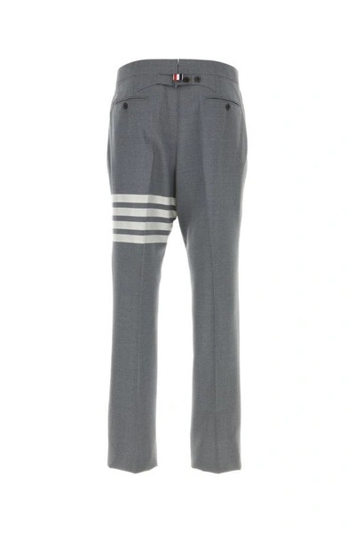 Shop Thom Browne Man Grey Wool Pant In Gray