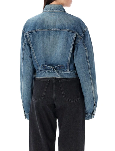 Shop Saint Laurent 80's Denim Jacket In Japan Blue
