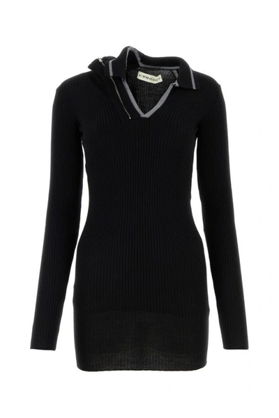 Shop Y/project Y Project Woman Black Wool Mini Dress