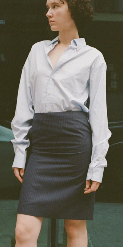 Maryam Nassir Zadeh Pencil Cut Density Skirt In Royal Blue