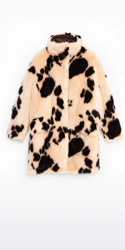 Stand Studio Doona Printed Faux Fur Coat