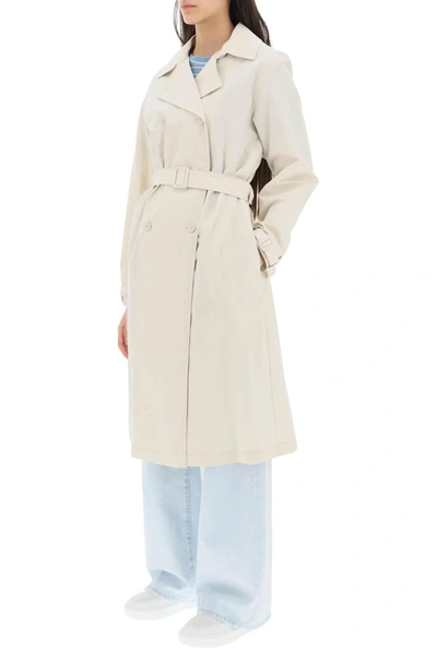 Shop Apc A.p.c. 'irene' Double Breasted Trench Coat