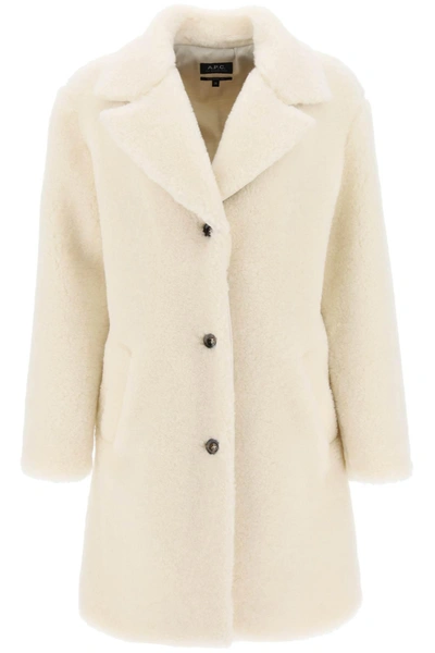 Shop Apc A.p.c. 'nicolette' Teddy Coat
