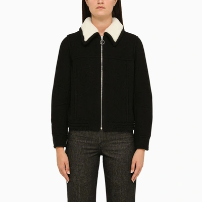 Shop Apc A.p.c. Black Lara Jacket In Virgin Wool