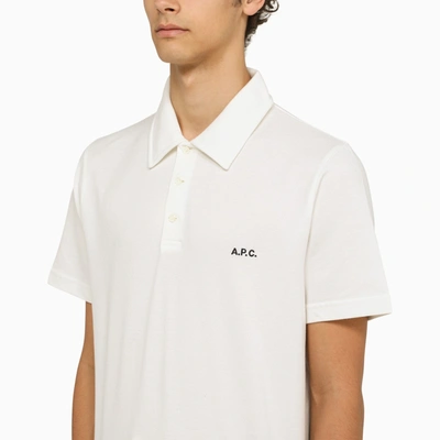Shop Apc A.p.c. Classic White Polo Shirt