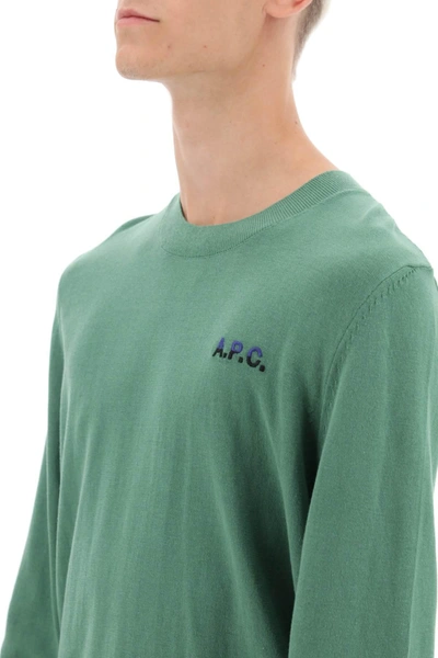 Shop Apc A.p.c. Crew Neck Cotton Sweater