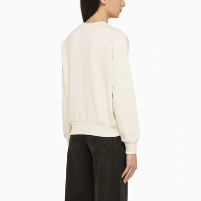 Shop Apc A.p.c. Maxine Ecru Sweatshirt With Logo