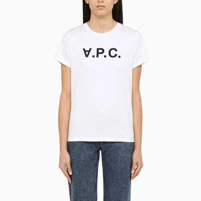 Shop Apc A.p.c. Navy Cotton T Shirt