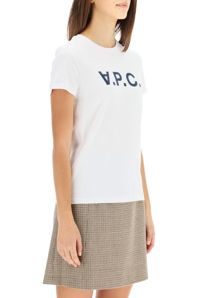 Shop Apc A.p.c. Vpc Logo Flock T Shirt