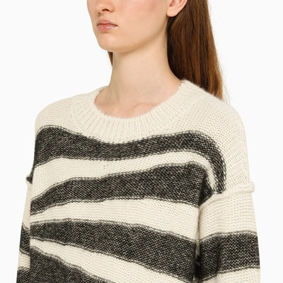 Shop Apc A.p.c. Zebra Pattern Crew Neck Sweater