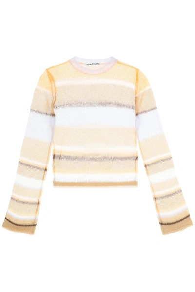 Shop Acne Studios Striped Mohair Sweater