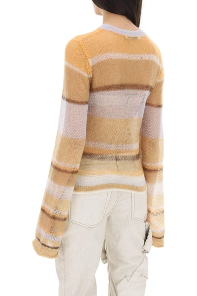 Shop Acne Studios Striped Mohair Sweater