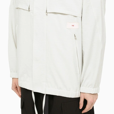 Shop Y-3 Adidas Y 3 Light Grey Technical Jacket