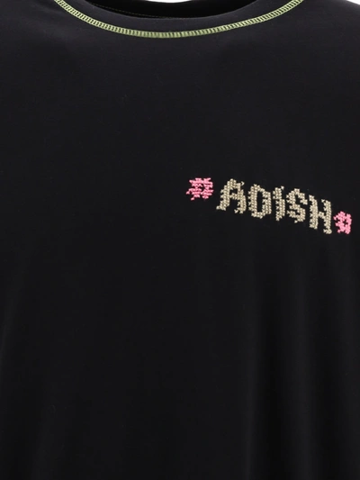 Shop Adish Tatreez Logo Contrast Stitched T Shirt