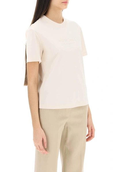 Shop Agnona T Shirt With Embroidered Logo