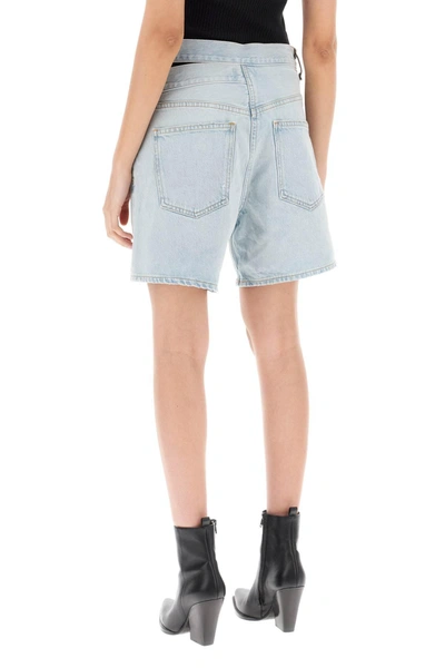 Shop Agolde Cut Out Waistband Denim Shorts