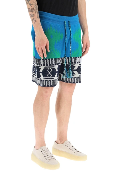 Shop Alanui Jacquard Cotton Icon Shorts