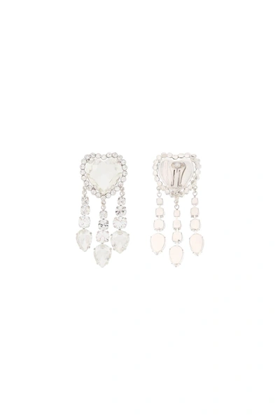 Shop Alessandra Rich Heart Earrings With Pendants
