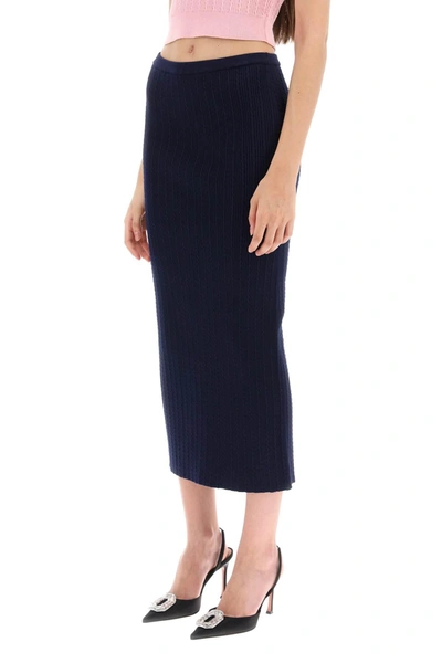 Shop Alessandra Rich Knitted Pencil Skirt