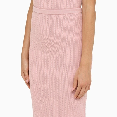 Shop Alessandra Rich Pink Jersey Pencil Skirt